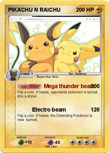 Pokemon PIKACHU N RAICHU