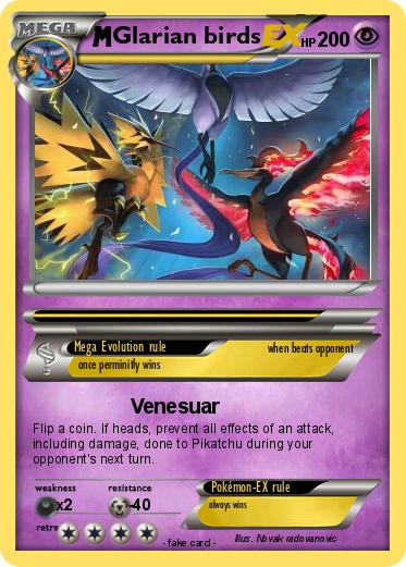 Pokemon Glarian birds