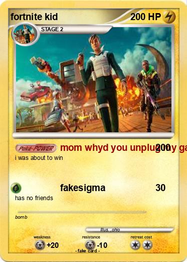 Pokemon fortnite kid