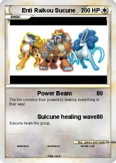 Pokemon Enti Raikou Sucune
