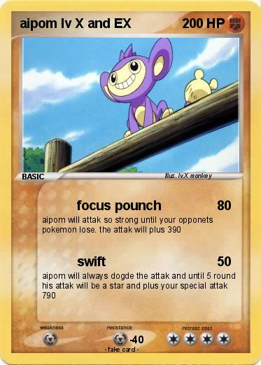Pokemon aipom lv X and EX