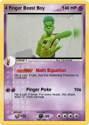 Pokemon 4 Finger Beast Boy