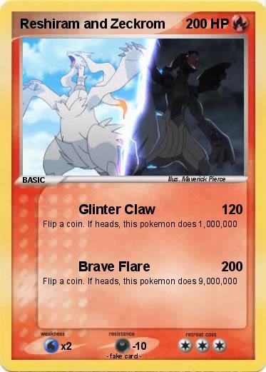 Pokemon Reshiram and Zeckrom