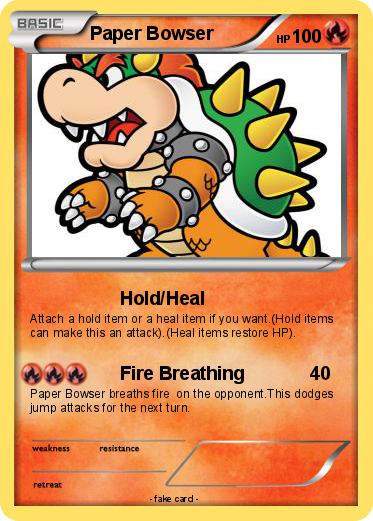 Pokemon Paper Bowser