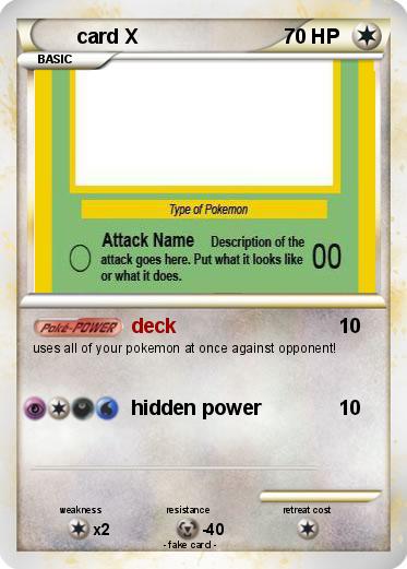 Pokemon card X