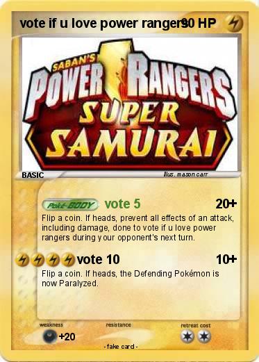 Pokemon vote if u love power rangers