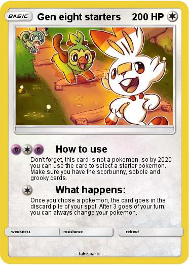 Pokemon Gen eight starters