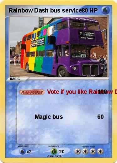 Pokemon Rainbow Dash bus service