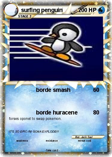 Pokemon surfing penguin