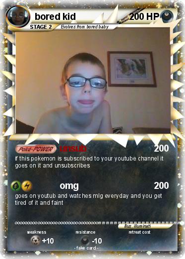 Pokemon bored kid
