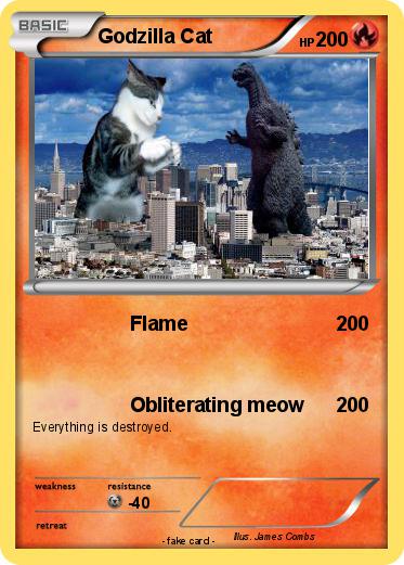 Pokemon Godzilla Cat