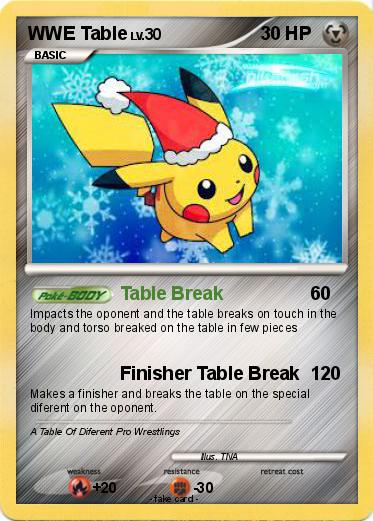 Pokemon WWE Table