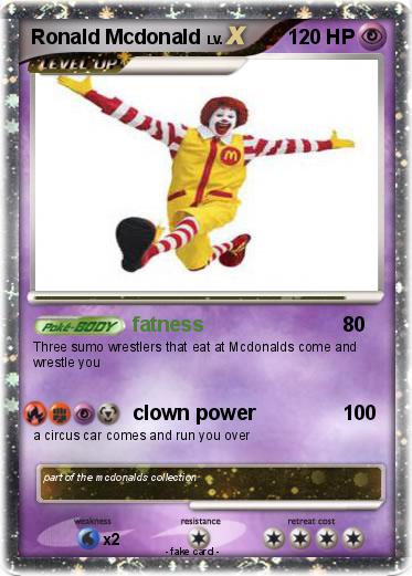 Pokemon Ronald Mcdonald