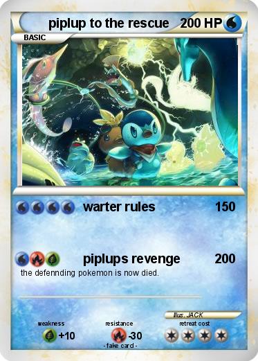 Pokemon piplup to the rescue