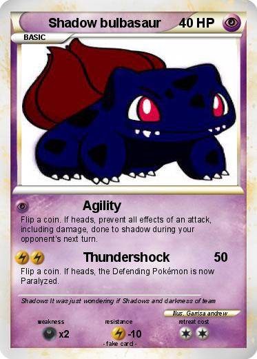 Pokemon Shadow bulbasaur