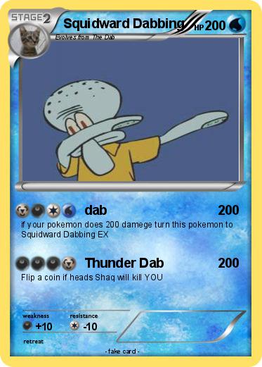 Pokemon Squidward Dabbing