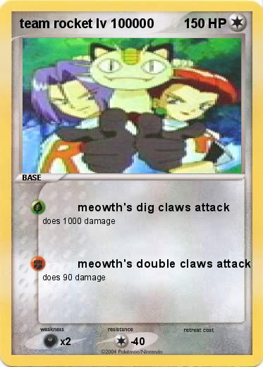 Pokemon team rocket lv 100000