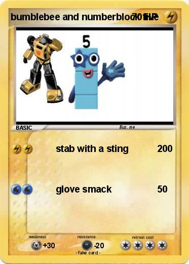 Pokemon bumblebee and numberblock five