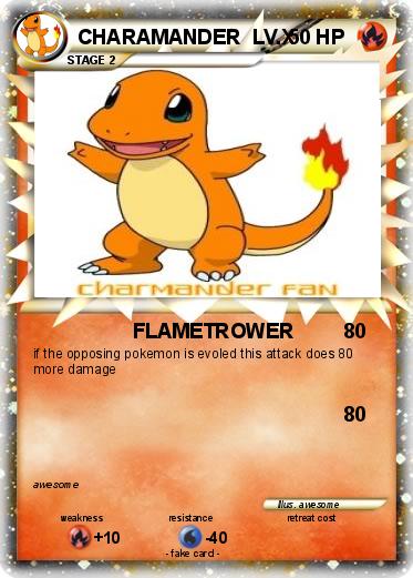 Pokemon CHARAMANDER  LV.X