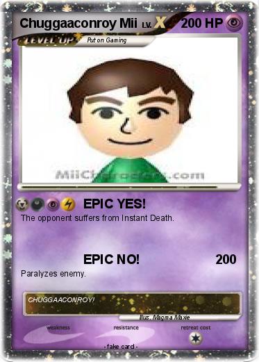 Pokemon Chuggaaconroy Mii