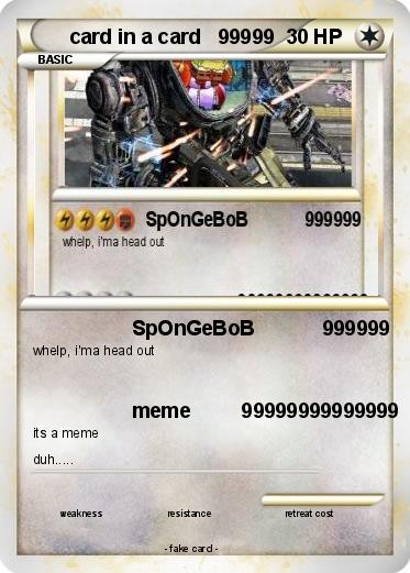Pokemon card in a card   99999