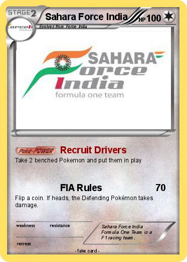 Pokemon Sahara Force India
