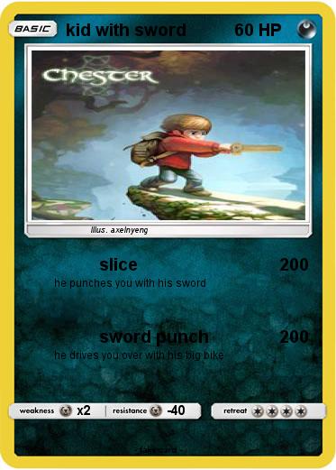 Pokemon kid with sword