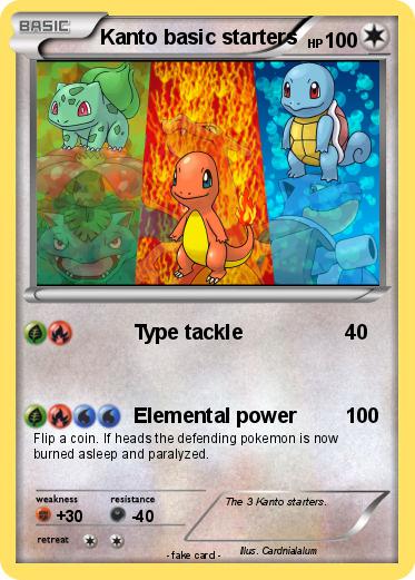 Pokemon Kanto basic starters