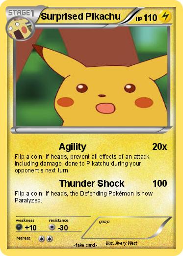 Pokemon Surprised Pikachu