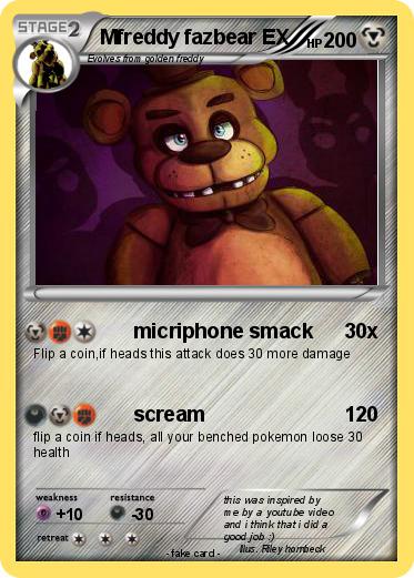 Pokemon Mfreddy fazbear EX