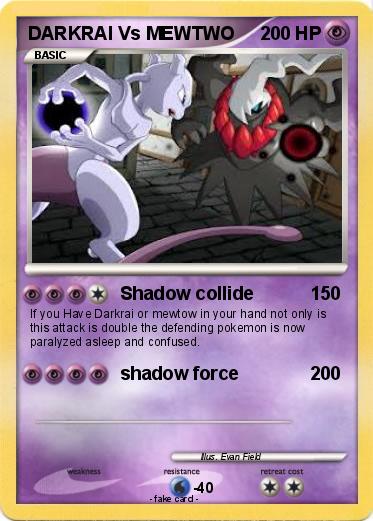 Pokemon DARKRAI Vs MEWTWO