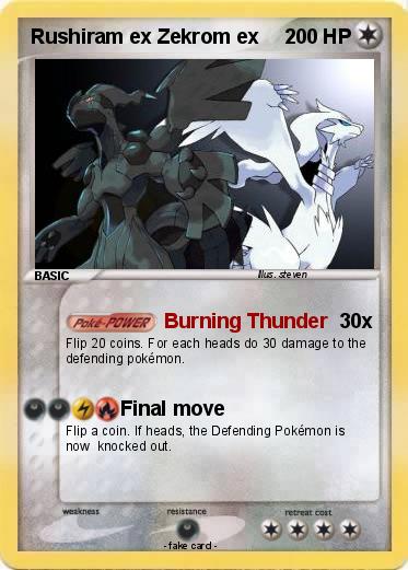 Pokemon Rushiram ex Zekrom ex