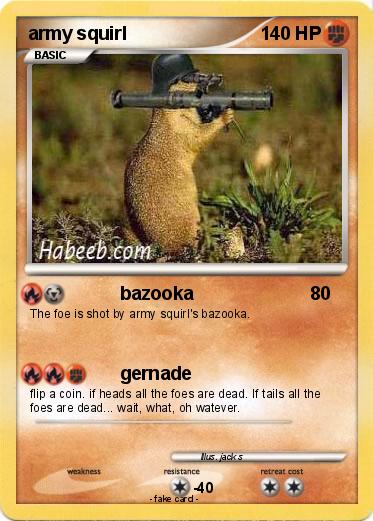 Pokemon army squirl
