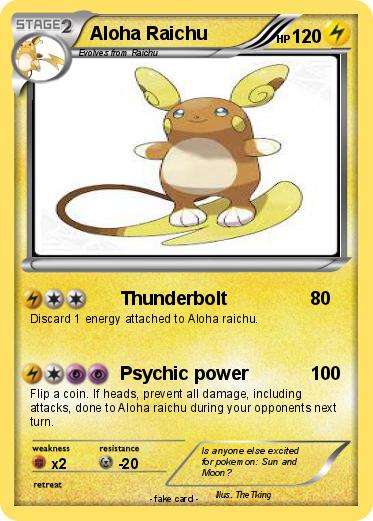 Pokemon Aloha Raichu