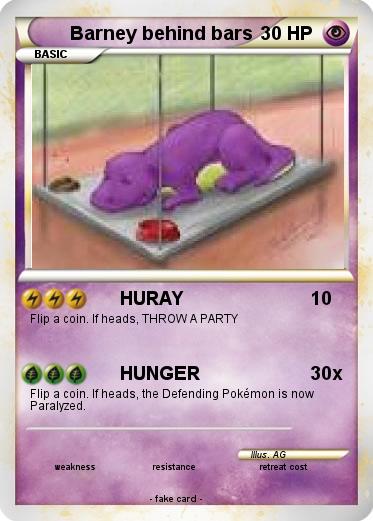 Pokemon Barney behind bars
