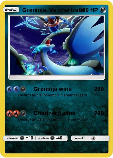 Pokemon Greninja. Vs charizard
