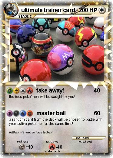 Pokemon ultimate trainer card