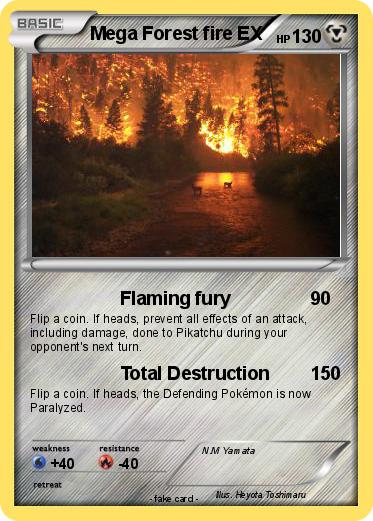 Pokemon Mega Forest fire EX