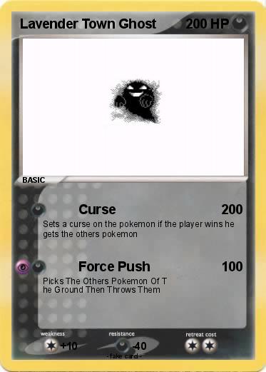 Pokemon Lavender Town Ghost
