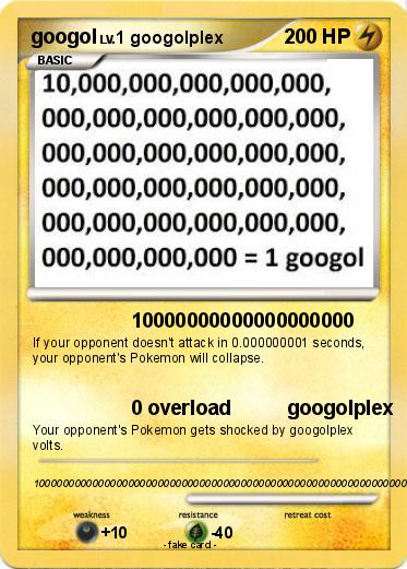 Pokemon googol