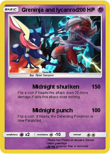 Pokemon Greninja and lycanroc