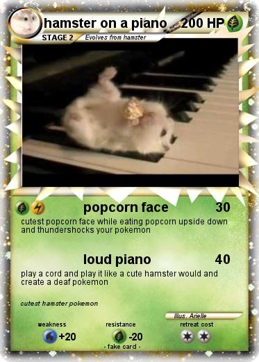 Pokemon hamster on a piano