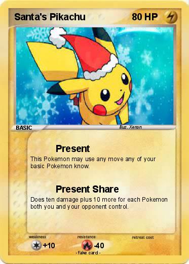 Pokemon Santa's Pikachu