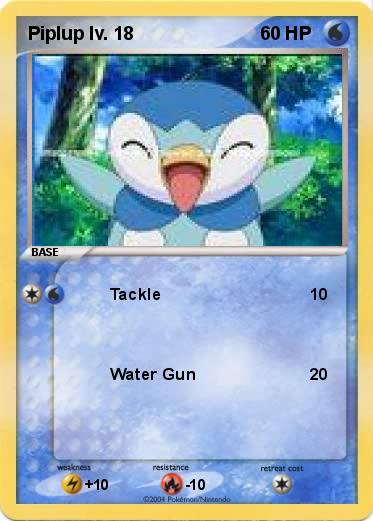 Pokemon Piplup lv. 18