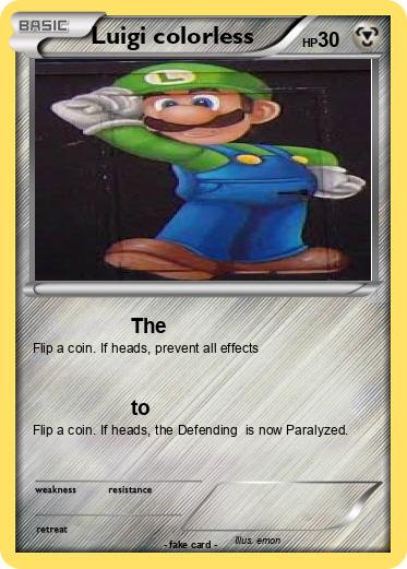 Pokemon Luigi colorless