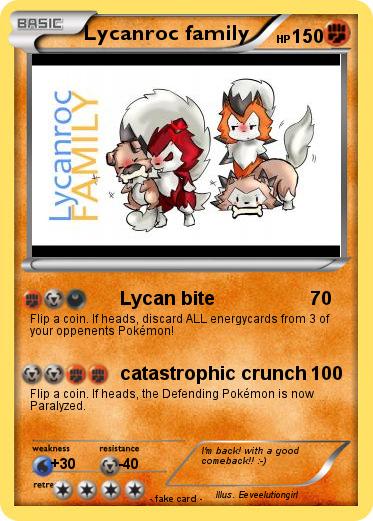 Pokemon Lycanroc family