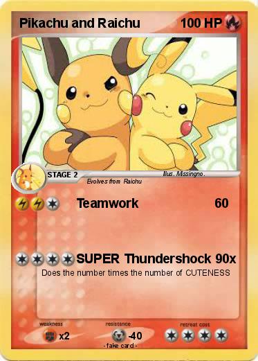 Pokemon Pikachu and Raichu
