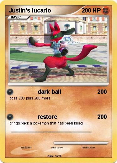 Pokemon Justin's lucario