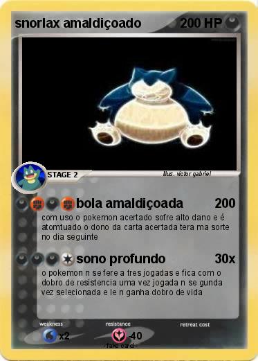 Pokemon snorlax amaldiçoado