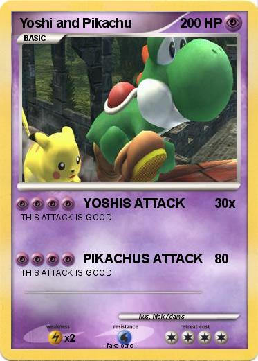 Pokemon Yoshi and Pikachu